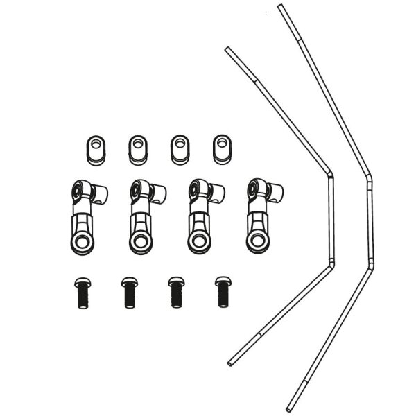 CARSON 500405345 X10EB Stabilisator-Set vorne/hinten