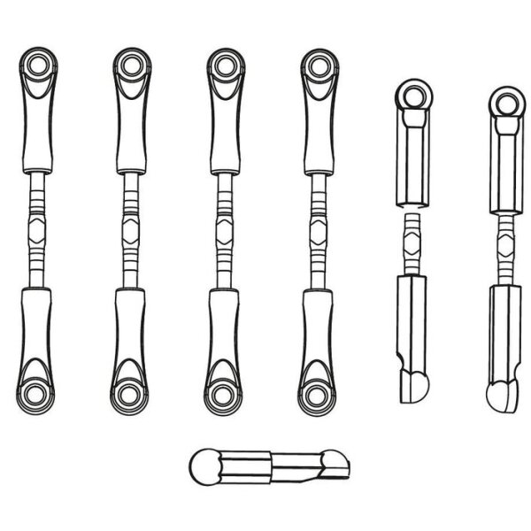 CARSON 500405347 X10EB Gestänge Set 7 Stück