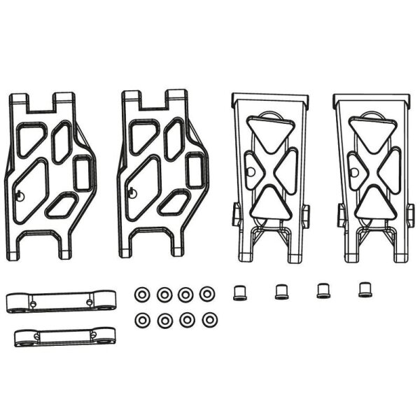 CARSON 500405351 X10EB Querlenker Set + Halter, vo/hinten
