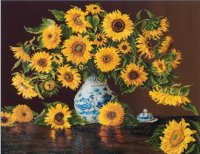DIAMOND DOTZ® DD13.006 Sunflowers in a china vase...