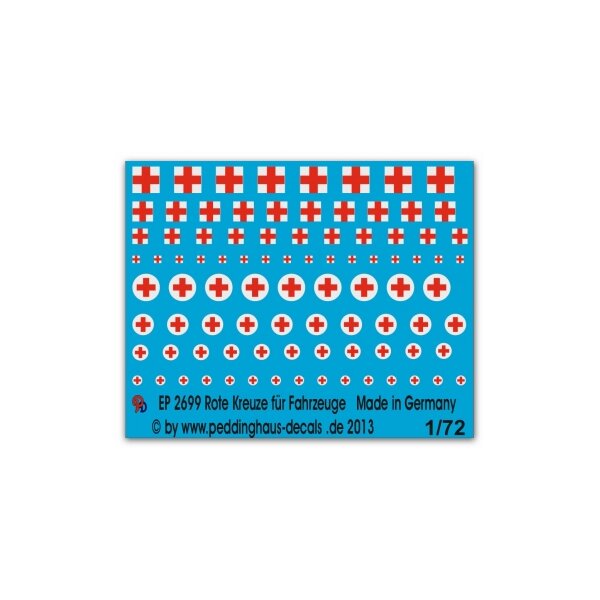 Peddinghaus-Decals 1/72 2699 Rote Kreuze für Fahrzeuge
