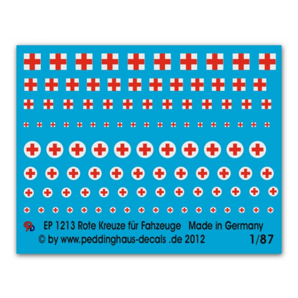 Peddinghaus 1/87 1213 Rote Kreuze für Fahrzeug