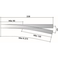 TILLIG 85181 - Abzweig rechts H0-H0e, Länge 228 mm
