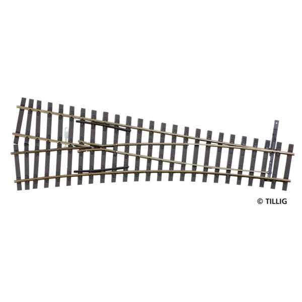 TILLIG 85324 - Weiche links, Herzstückwinkel 15°, Länge 178 mm