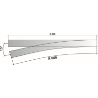 TILLIG 85343 - Weiche rechts, Herzstückwinkel 11°, Länge 228 mm