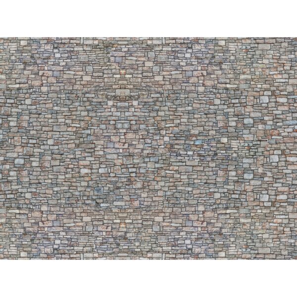 NOCH 56940 - 3D-Kartonplatte “Bruchsteinmauer” bunt N