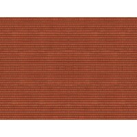 NOCH 56965 - 3D-Kartonplatte “Dachziegel” rot N