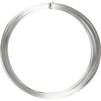 Aluminiumdraht, Stärke: 1 mm, Silber, rund, 16m