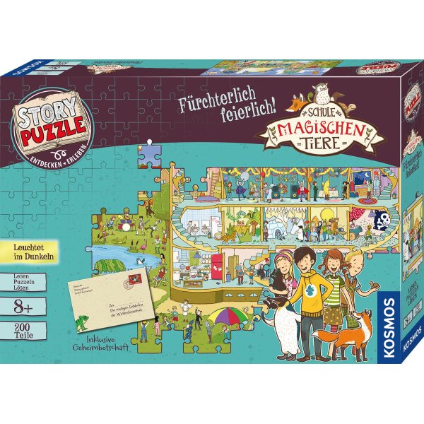 KOSMOS 698690 Storypuzzle Die Schule der magischen Tiere - Fürchterlich feierlich (200 T)