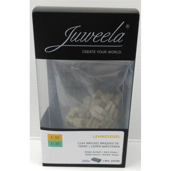 Juweela 23230 - 1:32 1:35 Lehmziegel (m. Strohfüllung) beige dunkel, 200x