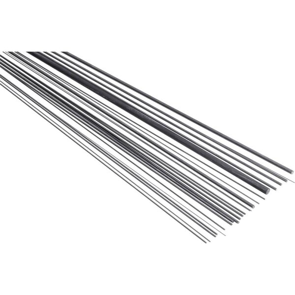 Federstahldraht mit 1,2 mm Durchmesser und 1000 mm Länge als gehärtetes Material für Modellbau, Gestänge und technische Anwendungen.