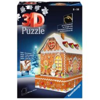 RAVENSBURGER 3D PUZZLE - 11237 LEBKUCHENHAUS NIGHTEDITON...