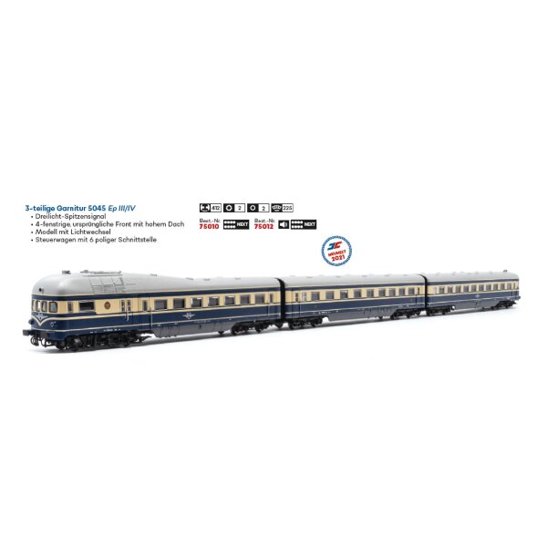 Jägerndorfer 75012 ÖBB Schnellzugwagen, Epoche IV-V, Spur N