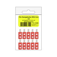 Donau Elektronik 710-10SB - 10 ZWERGSTECKER 2,6mm rot in SB
