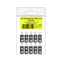 Donau Elektronik 711-10SB - 10 ZWERGSTECKER 2,6mm schwarz...