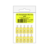 Donau Elektronik 713-10SB - 10 ZWERGSTECKER 2,6mm gelb in SB