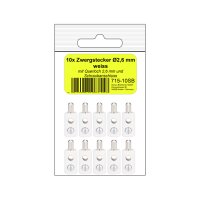 Donau Elektronik 715-10SB - 10 ZWERGSTECKER 2,6mm weiss...