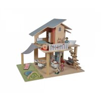 Eichhorn 100002505 Puppenhaus mit Möbeln