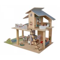 Eichhorn 100002505 Puppenhaus mit Möbeln