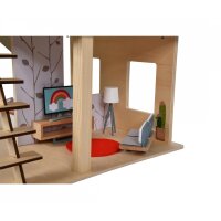 Eichhorn 100002505 Puppenhaus mit Möbeln