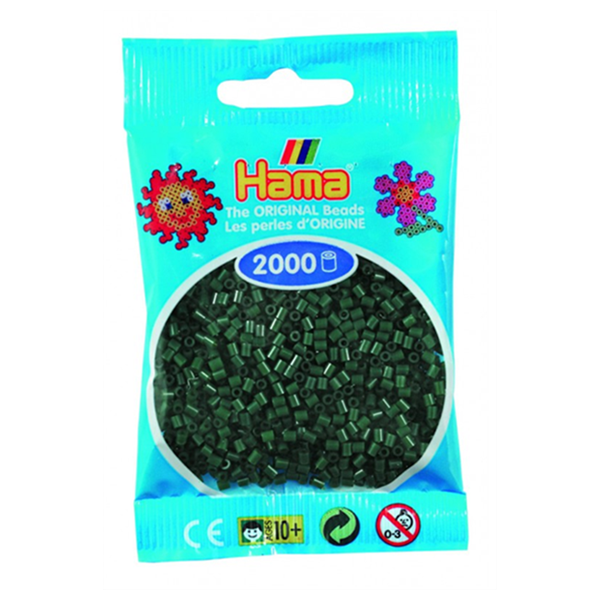 HAMA 501-28 Mini Perlen im Beutel - Olivgrün