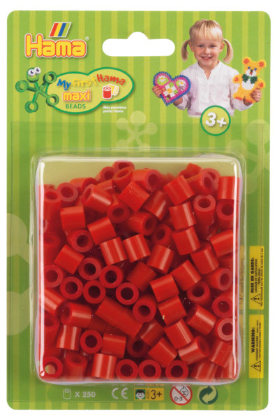 HAMA 8505-00  Maxi Blister Packung mit 250 Perlen rot