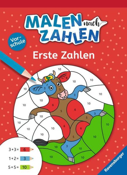 Ravensburger 41619 Malen nach Zahlen Malen nach Zahlen, Vorschule: Erste Zahlen