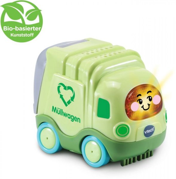 Vtech 80-543604 Tut Tut Baby Flitzer - Müllwagen (aus bio-basiertem Kunststoff)