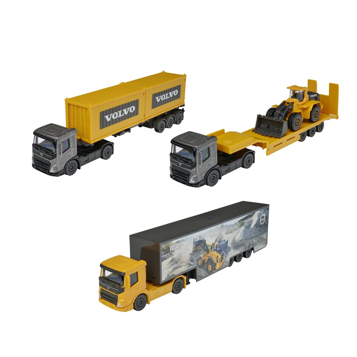 Majorette Volvo Transporter Edition – Camion FMX Showtruck Con Rimorchio, Scala 1/55