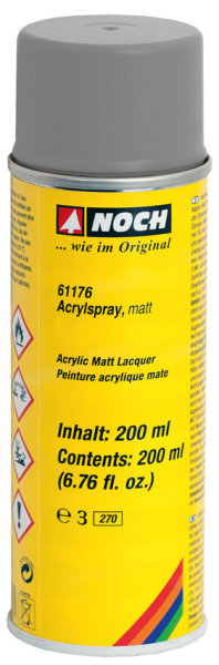 NOCH ( 61176 ) Acrylspray, matt, grau G,0,H0,H0E,H0M,TT,N,Z