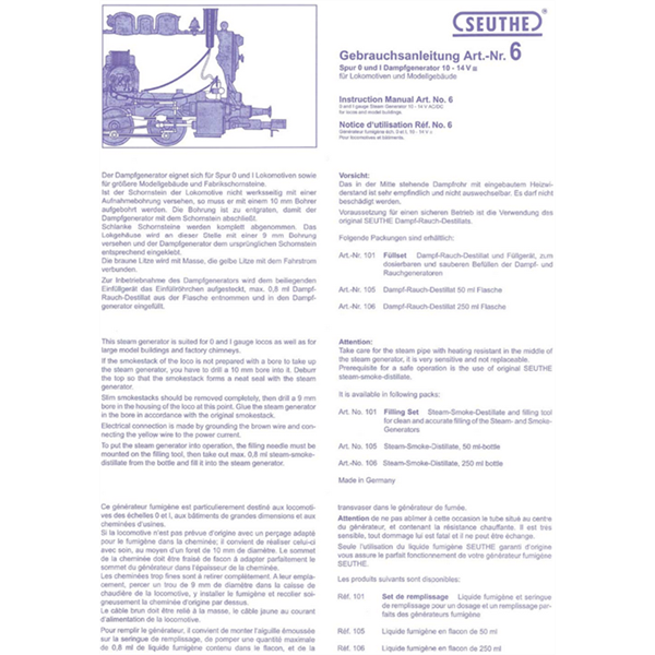 SEUTHE 6 - Spur 0 und 1 Dampfgenerator (Gleich- und Wechselstrom)