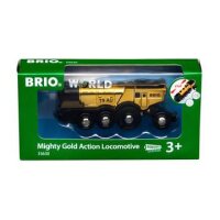 BRIO Goldene Batterielok Modell Holzeisenbahn mit Licht...