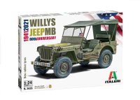 ITALERI 510003635 1:24 Willys Jeep MB "80th Ann