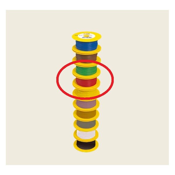 Brawa 3112 Litze 0,14 mm², 100 m Spule, rot