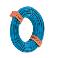 Brawa 3125 Zw.-Litze 0,14 mm², 5 m Ring, blau