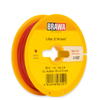 Brawa 3152 Schaltlitze 0,14 mm², 25 m Spule, rot
