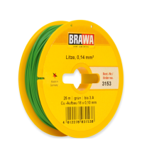 Brawa 3153 Schaltlitze 0,14 mm², 25 m Spule, grün