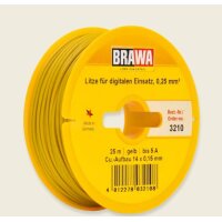 Brawa 3210 Einzelader 0,25 mm², 25 m Spule, gelb