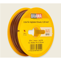 Brawa 3212 Einzelader 0,25 mm², 25 m Spule, braun