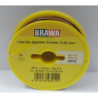 Brawa 3212 Einzelader 0,25 mm², 25 m Spule, braun