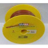 Brawa 32421 Doppellitze 0,25mm² 25m br/rt