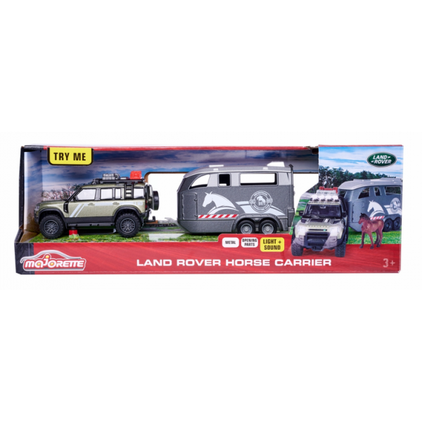 Majorette 213776000 Land Rover Horse Carrier