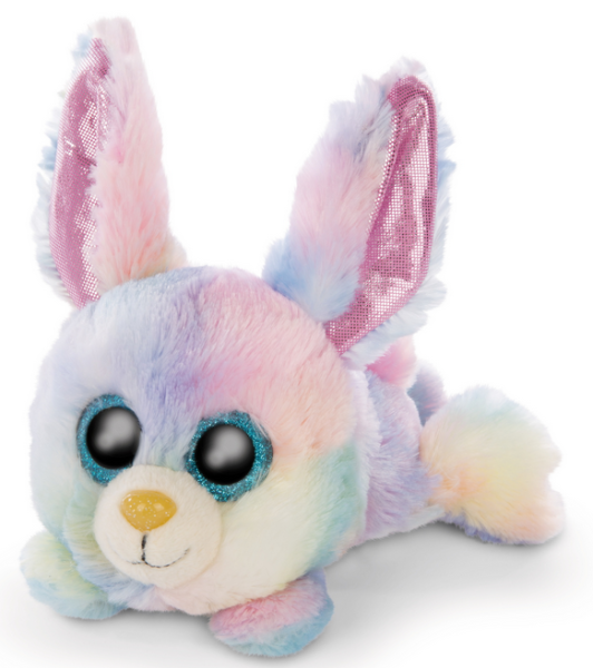 NICI 46922 GLUBSCHIS Kuscheltier Hase Rainbow 15cm liegend