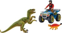Schleich 41466 Flucht auf Quad vor Velociraptor - DINOSAURS