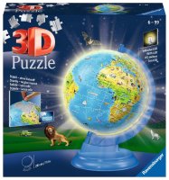 Ravensburger 11274 3D Puzzle Kinderglobus mit Licht 180T