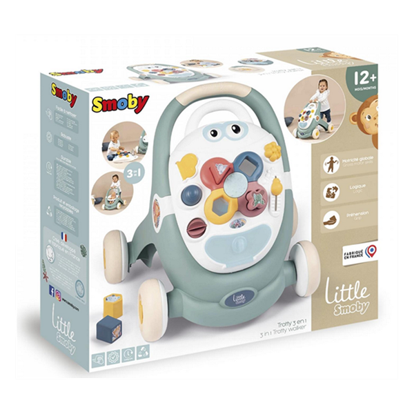 Smoby 7600140304 Little Smoby 3-in-1 Lauflernwagen