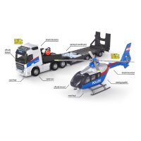 Majorette 213716000013 Volvo Truck +  Airbus Police Helicopter