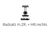 PIKO ET52210-27 Radsatz m.ZR. + HR.rechts