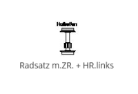 PIKO ET52210-28 Radsatz m.ZR. + HR.links