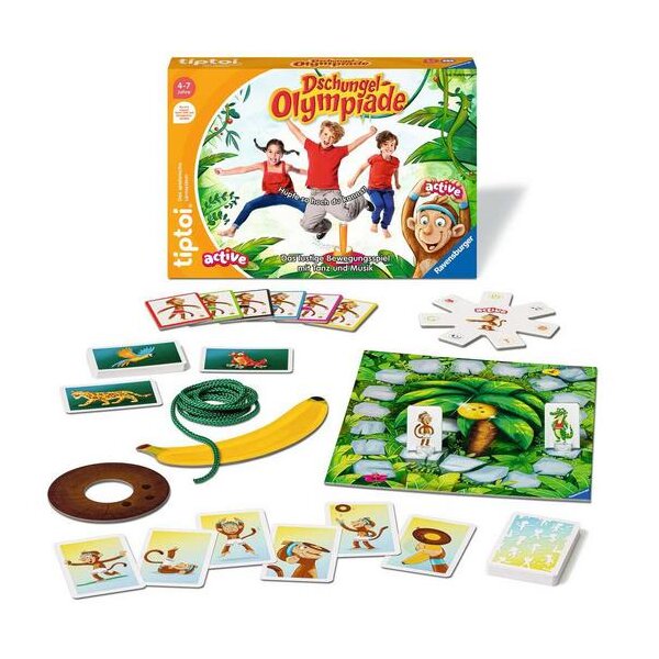 Ravensburger 00129 tiptoi® ACTIVE Dschungel-Olympiade